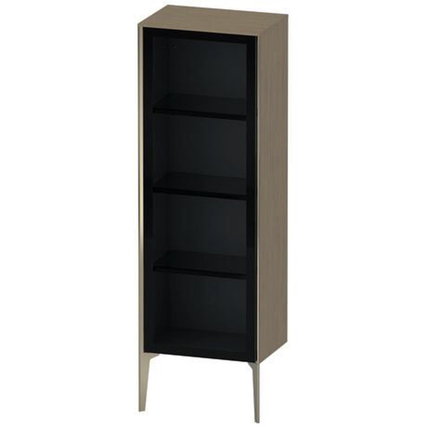 Duravit Xviu 20" x 52" Semi Tall Cabinet With Left Hinge, Champagne Matt and Oak Terra Finish (XV1368LB135)