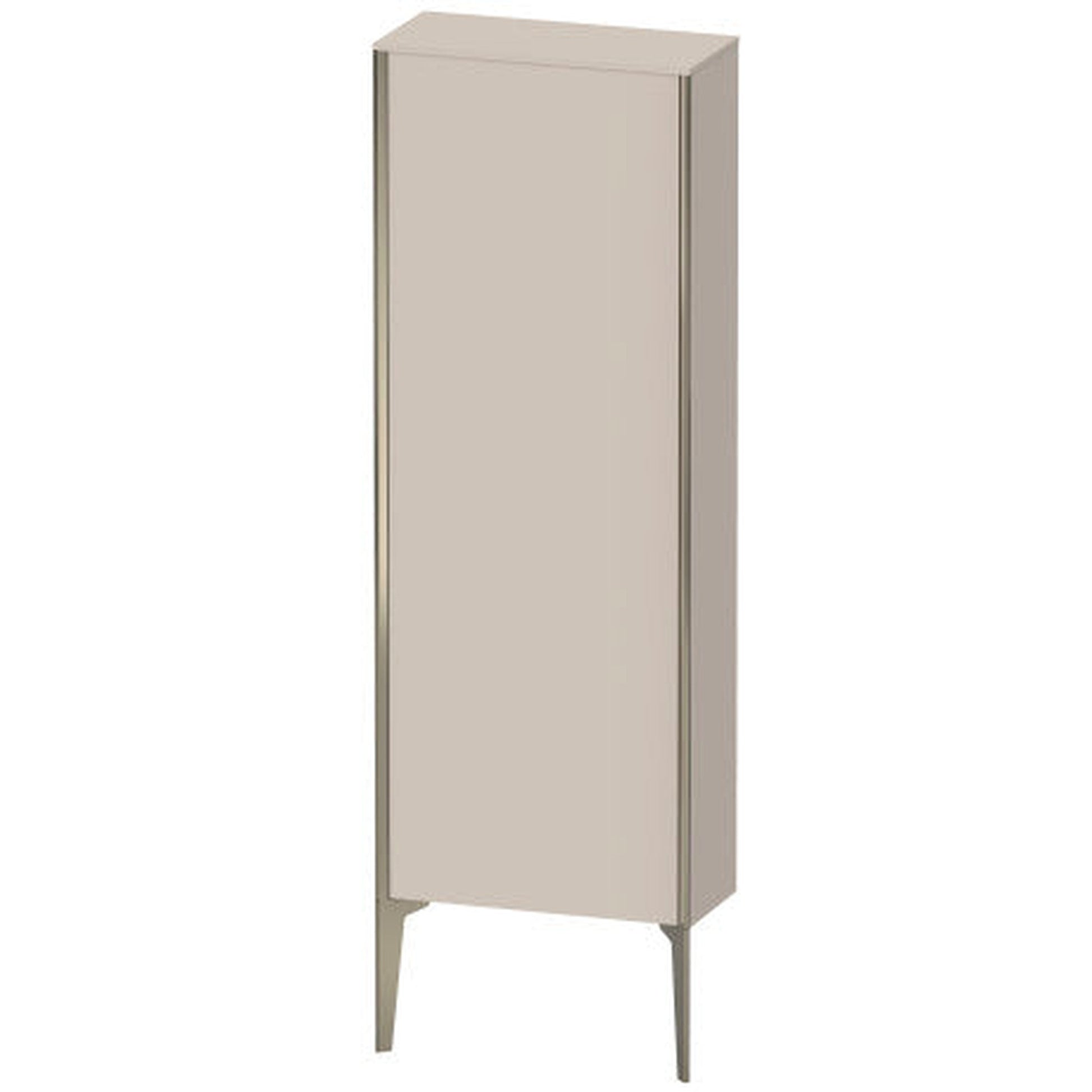 Duravit Xviu 20" x 52" Semi Tall Cabinet With Left Hinge, Champagne Matt and Taupe Matt Finish (XV1316LB191)