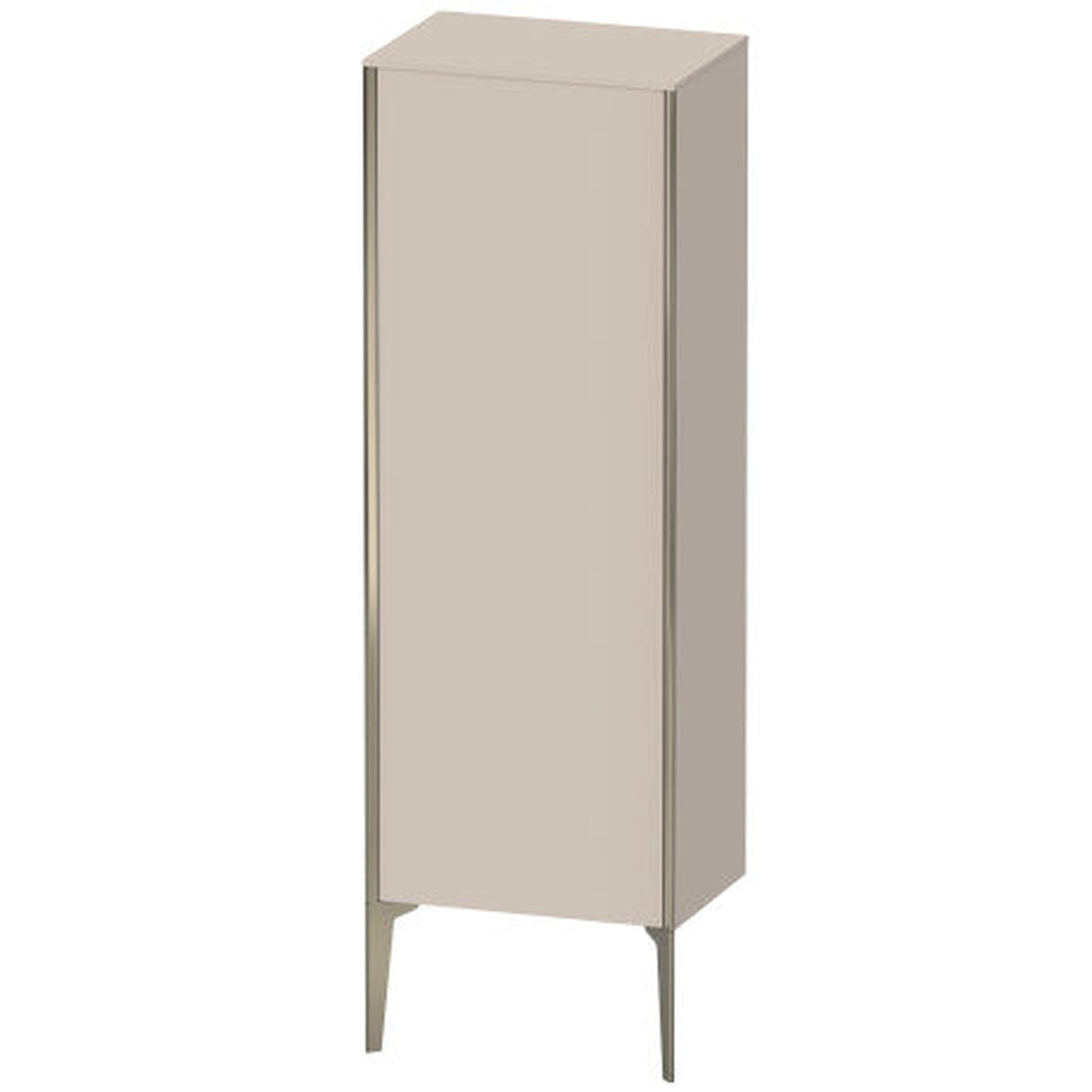 Duravit Xviu 20" x 52" Semi Tall Cabinet With Left Hinge, Champagne Matt and Taupe Matt Finish (XV1326LB191)