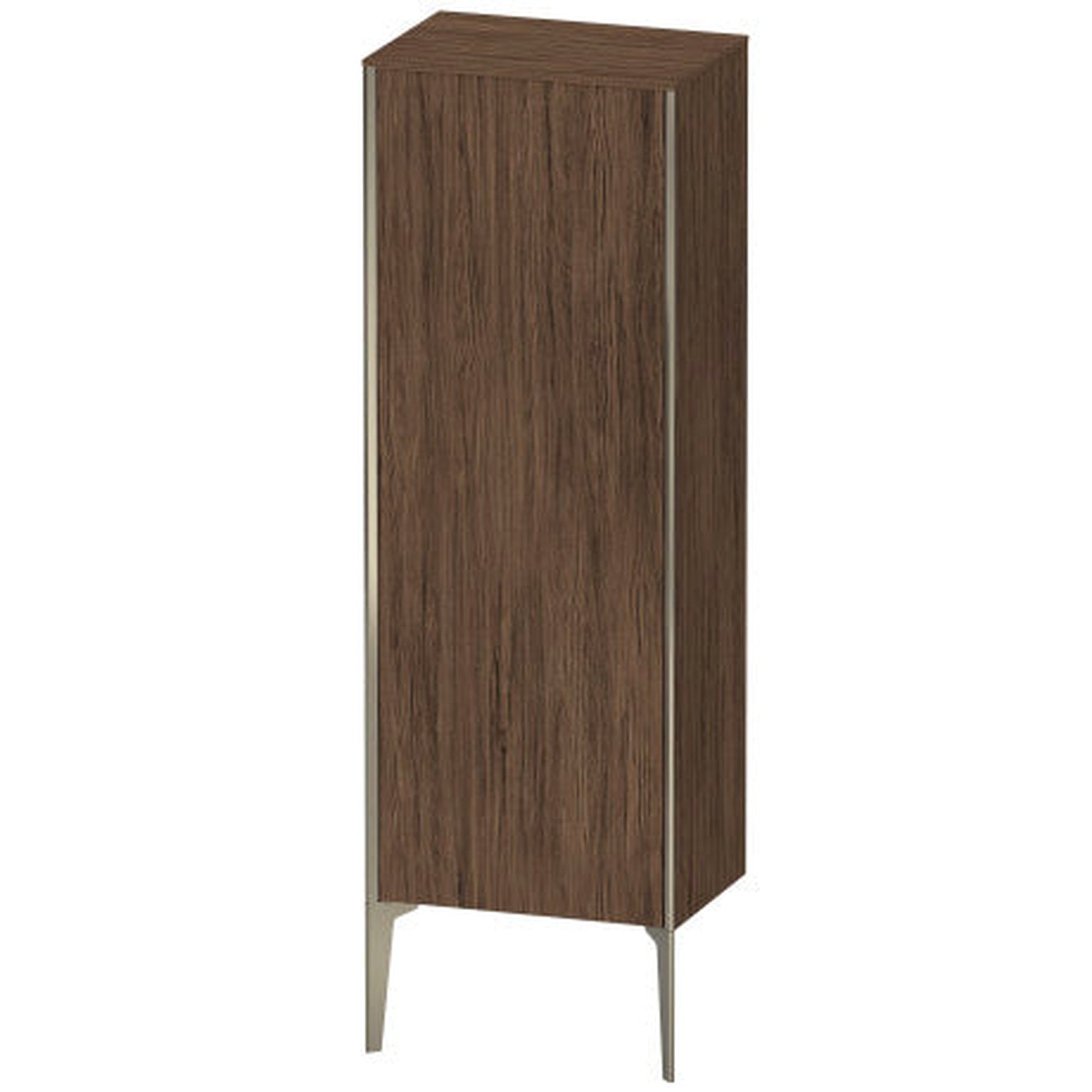 Duravit Xviu 20" x 52" Semi Tall Cabinet With Left Hinge, Champagne Matt and Walnut Dark Finish (XV1326LB121)