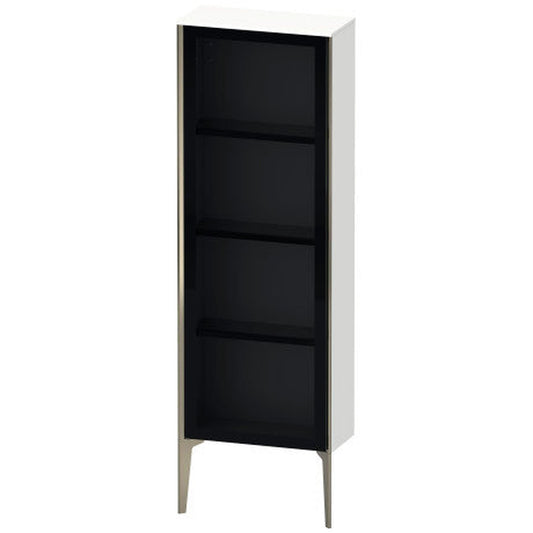 Duravit Xviu 20" x 52" Semi Tall Cabinet With Left Hinge, Champagne Matt and White Matt Finish (XV1366LB118)