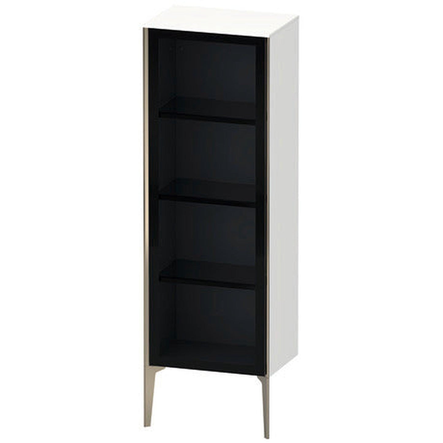 Duravit Xviu 20" x 52" Semi Tall Cabinet With Left Hinge, Champagne Matt and White Matt Finish (XV1368LB118)