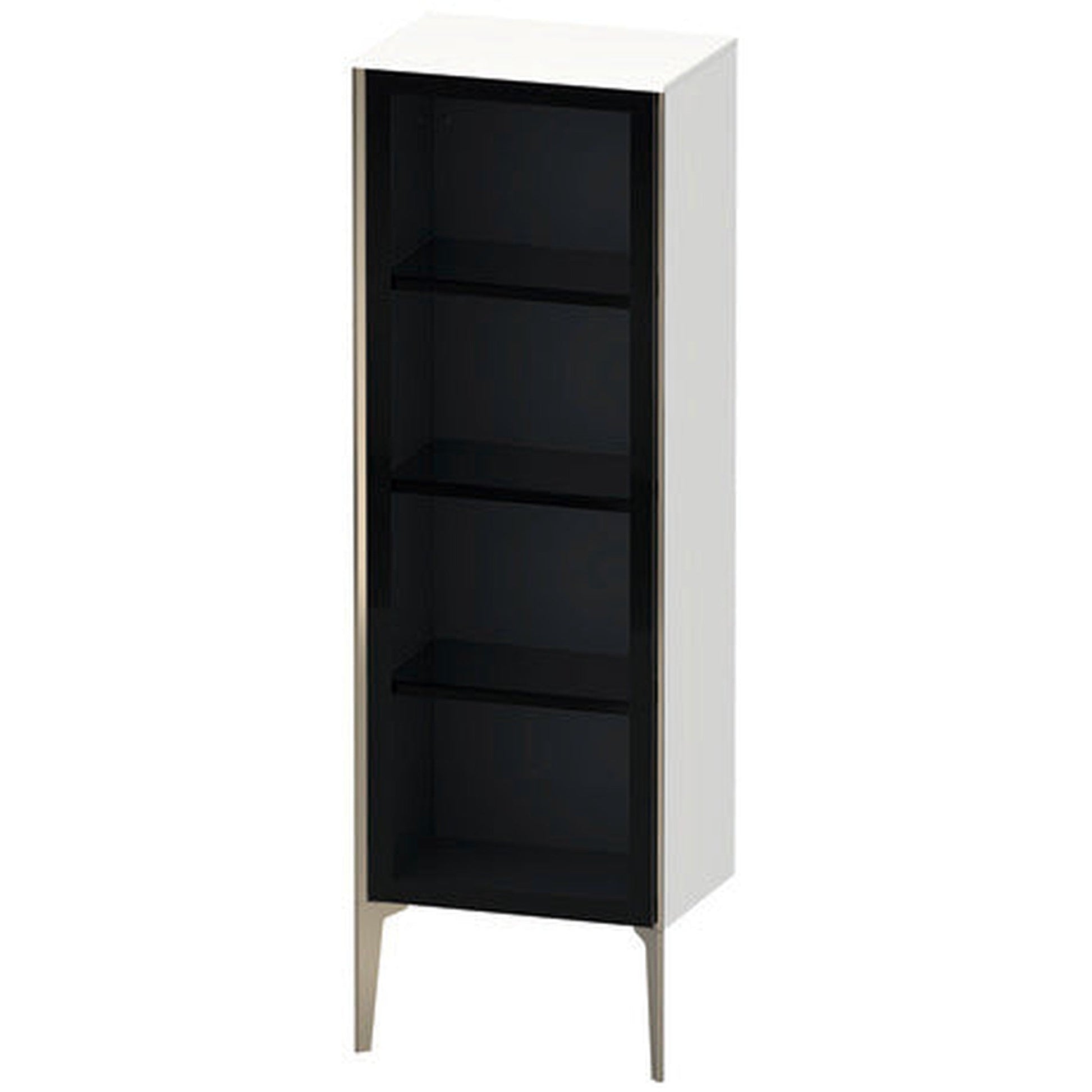Duravit Xviu 20" x 52" Semi Tall Cabinet With Left Hinge, Champagne Matt and White Matt Finish (XV1368LB118)