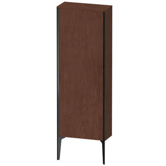 Duravit Xviu 20" x 52" Semi Tall Cabinet With Right Hinge, Black Matt and American Walnut Finish (XV1316RB213)