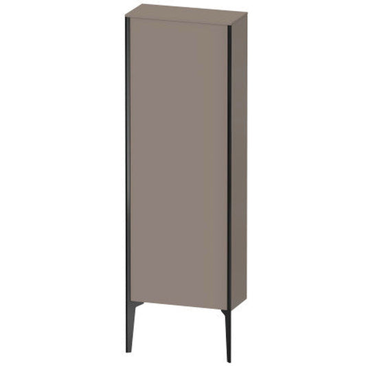 Duravit Xviu 20" x 52" Semi Tall Cabinet With Right Hinge, Black Matt and Basalt Matt Finish (XV1316RB243)