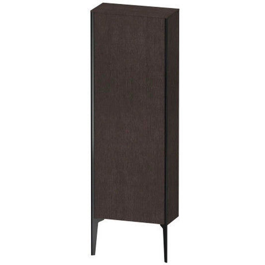 Duravit Xviu 20" x 52" Semi Tall Cabinet With Right Hinge, Black Matt and Brushed Dark Oak Real Wood Veneer Finish (XV1316RB272)
