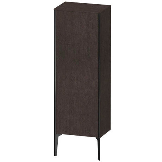 Duravit Xviu 20" x 52" Semi Tall Cabinet With Right Hinge, Black Matt and Brushed Dark Oak Real Wood Veneer Finish (XV1326RB272)