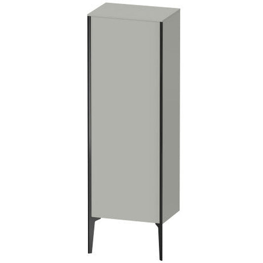 Duravit Xviu 20" x 52" Semi Tall Cabinet With Right Hinge, Black Matt and Concrete Grey Matt Finish (XV1326RB207)