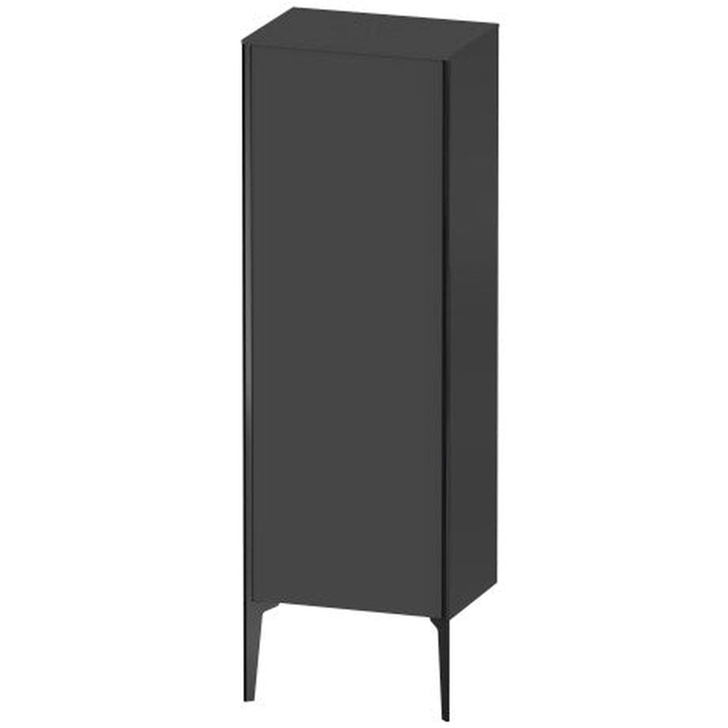 Duravit Xviu 20" x 52" Semi Tall Cabinet With Right Hinge, Black Matt and Graphite Matt Finish (XV1326RB249)