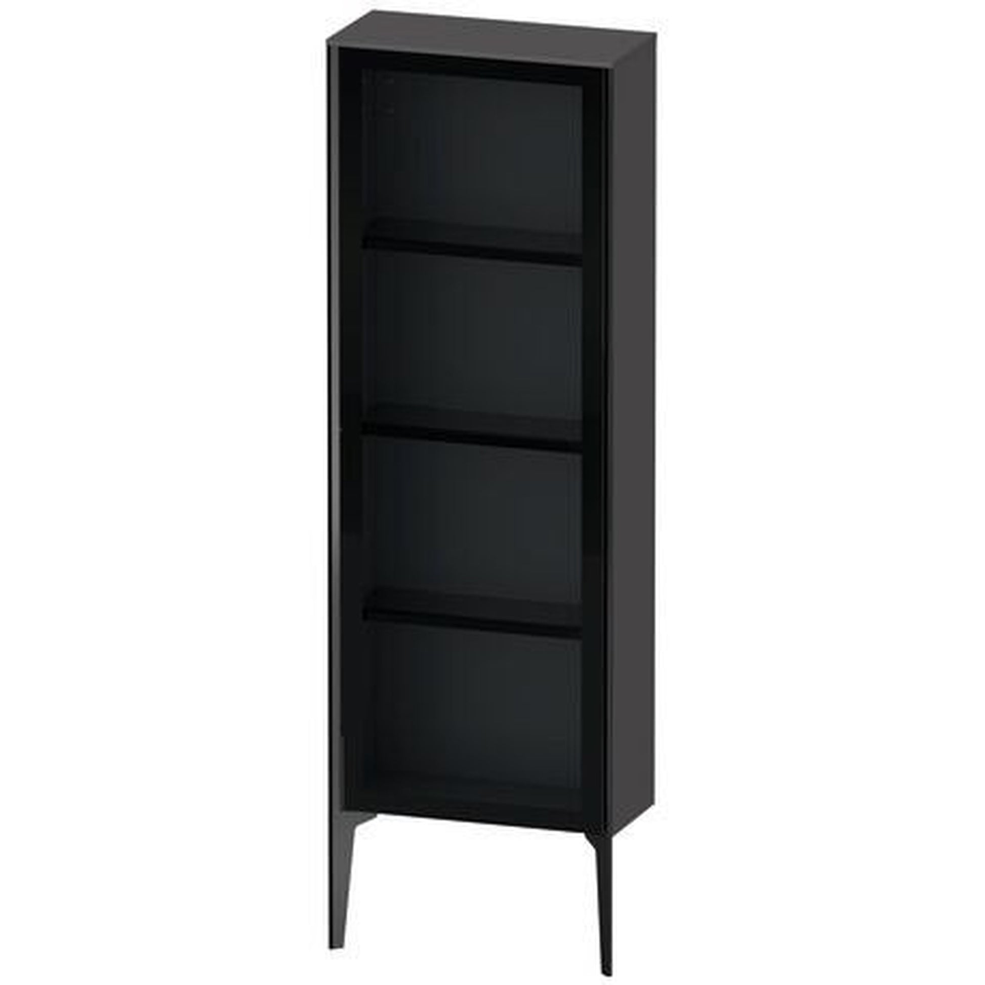 Duravit Xviu 20" x 52" Semi Tall Cabinet With Right Hinge, Black Matt and Graphite Matt Finish (XV1366RB249)