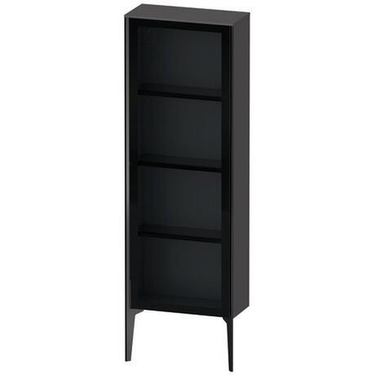 Duravit Xviu 20" x 52" Semi Tall Cabinet With Right Hinge, Black Matt and Graphite Matt Finish (XV1366RB249)