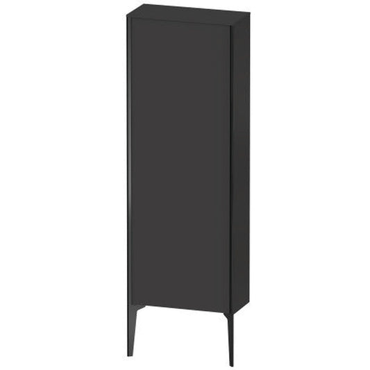 Duravit Xviu 20" x 52" Semi Tall Cabinet With Right Hinge, Black Matt and Graphite Super Matt Finish (XV1316RB280)