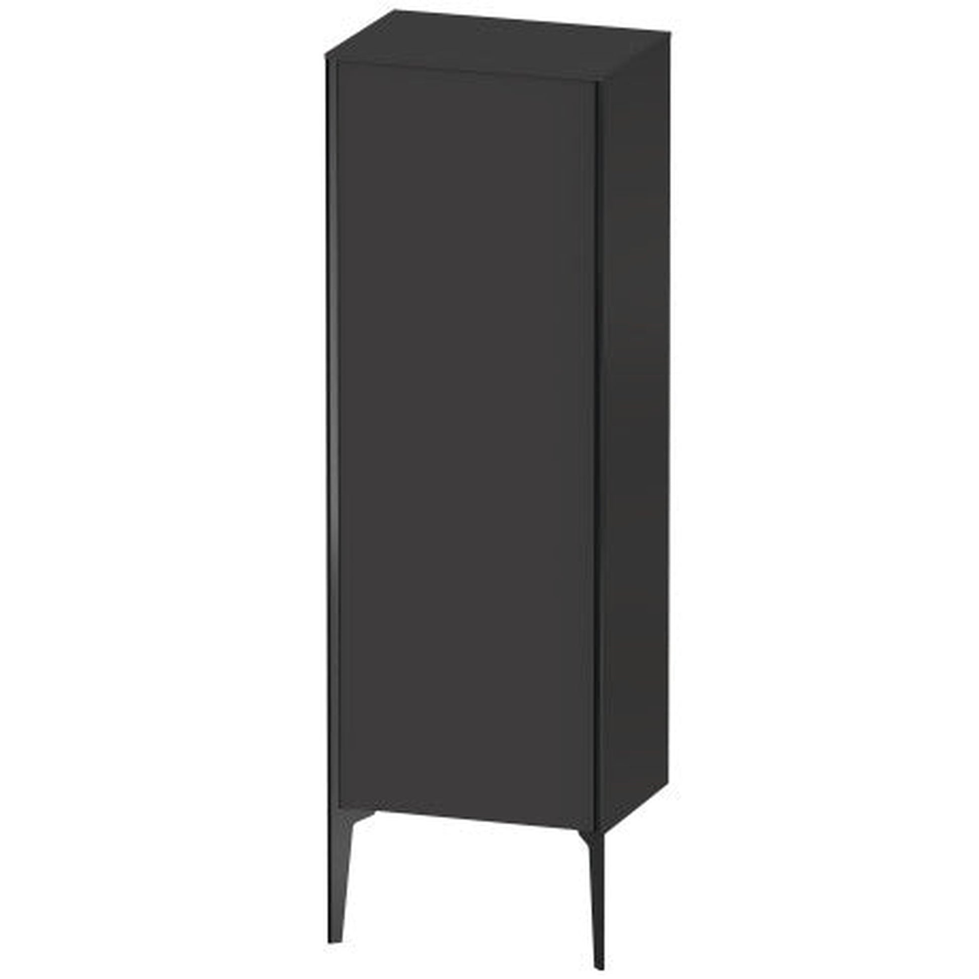Duravit Xviu 20" x 52" Semi Tall Cabinet With Right Hinge, Black Matt and Graphite Super Matt Finish (XV1326RB280)