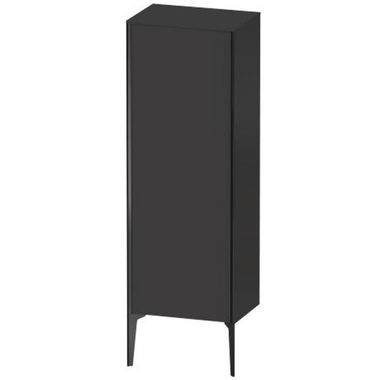 Duravit Xviu 20" x 52" Semi Tall Cabinet With Right Hinge, Black Matt and Graphite Super Matt Finish (XV1326RB280)