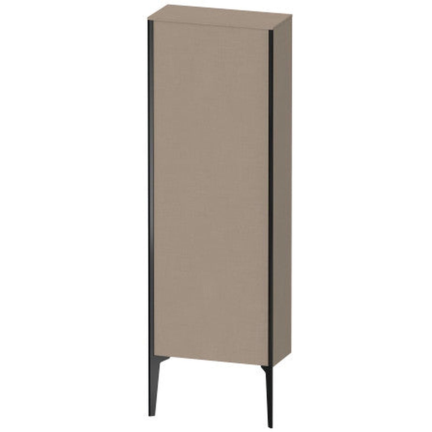 Duravit Xviu 20" x 52" Semi Tall Cabinet With Right Hinge, Black Matt and Linen Finish (XV1316RB275)