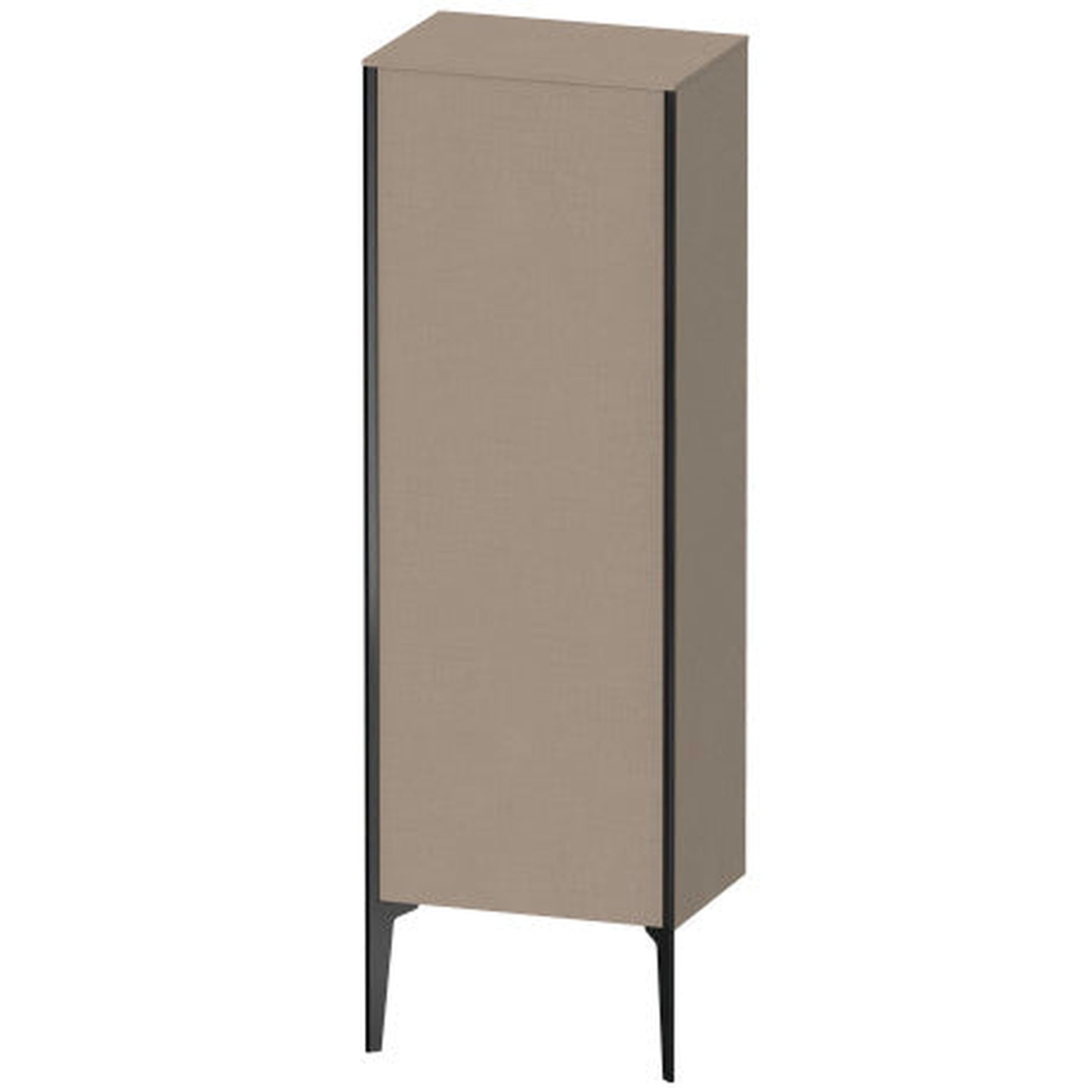 Duravit Xviu 20" x 52" Semi Tall Cabinet With Right Hinge, Black Matt and Linen Finish (XV1326RB275)