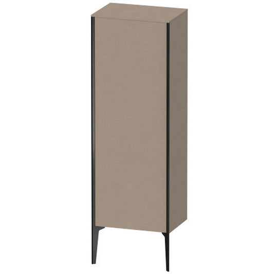 Duravit Xviu 20" x 52" Semi Tall Cabinet With Right Hinge, Black Matt and Linen Finish (XV1326RB275)