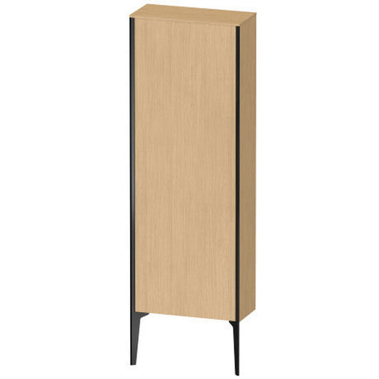 Duravit Xviu 20" x 52" Semi Tall Cabinet With Right Hinge, Black Matt and Natural Oak Finish (XV1316RB230)
