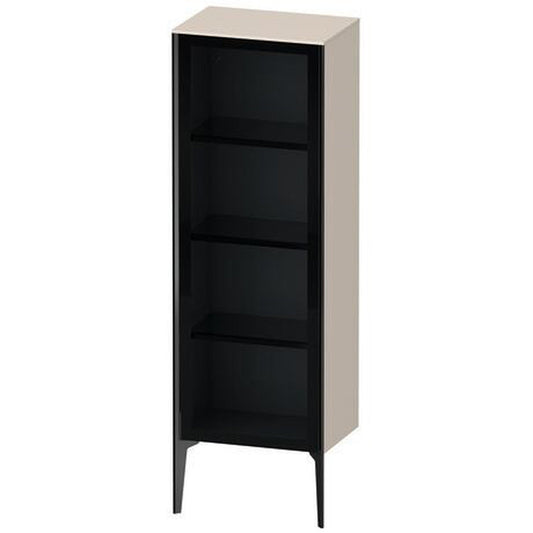 Duravit Xviu 20" x 52" Semi Tall Cabinet With Right Hinge, Black Matt and Taupe Matt Finish (XV1368RB291)