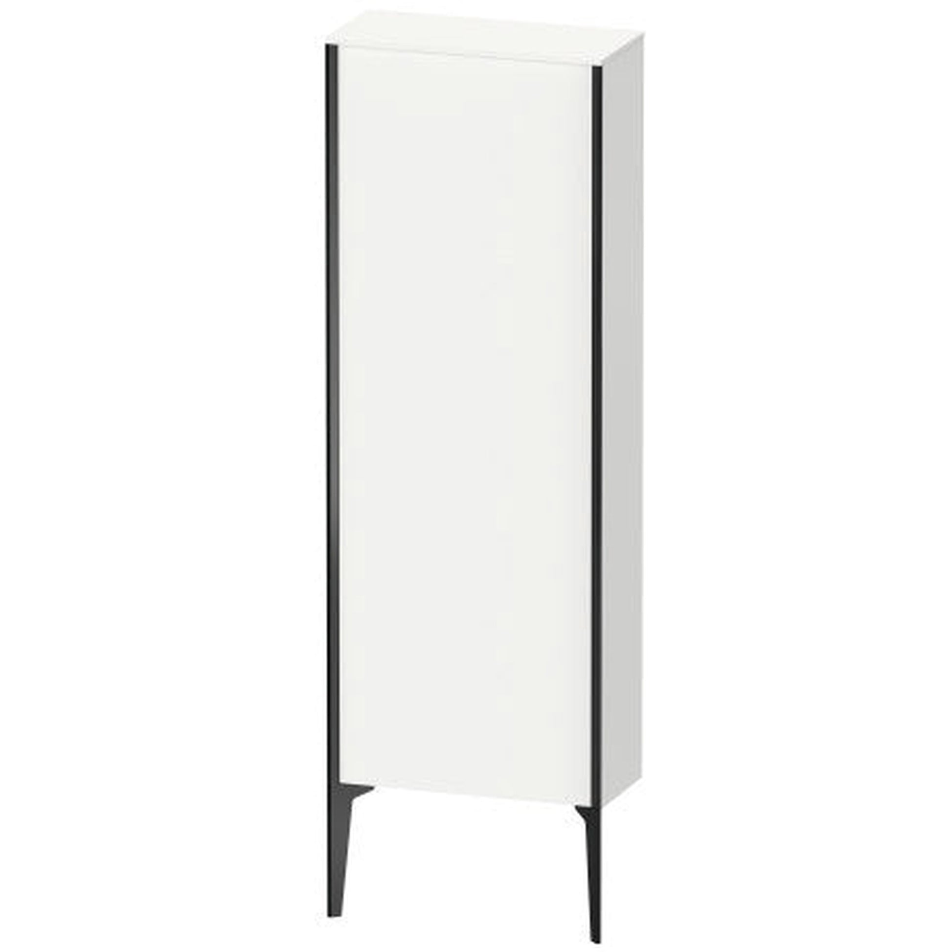 Duravit Xviu 20" x 52" Semi Tall Cabinet With Right Hinge, Black Matt and White Matt Finish (XV1316RB218)