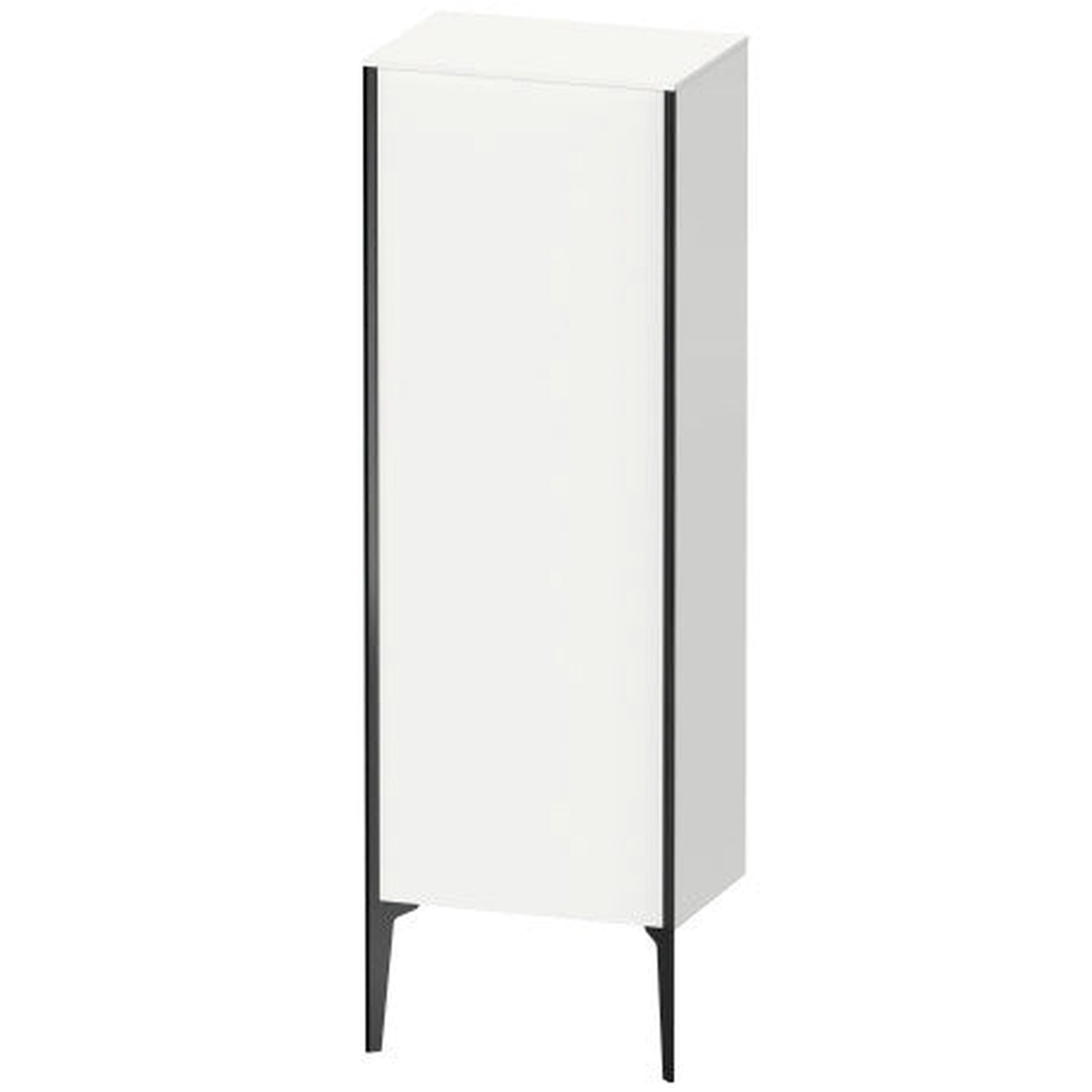 Duravit Xviu 20" x 52" Semi Tall Cabinet With Right Hinge, Black Matt and White Matt Finish (XV1326RB218)
