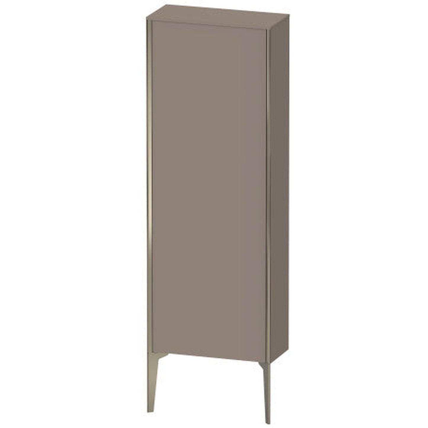 Duravit Xviu 20" x 52" Semi Tall Cabinet With Right Hinge, Champagne Matt and Basalt Matt Finish (XV1316RB143)