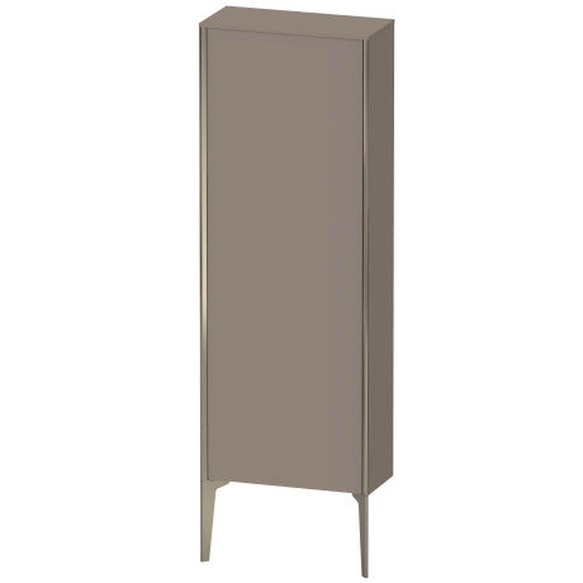 Duravit Xviu 20" x 52" Semi Tall Cabinet With Right Hinge, Champagne Matt and Basalt Matt Finish (XV1316RB143)