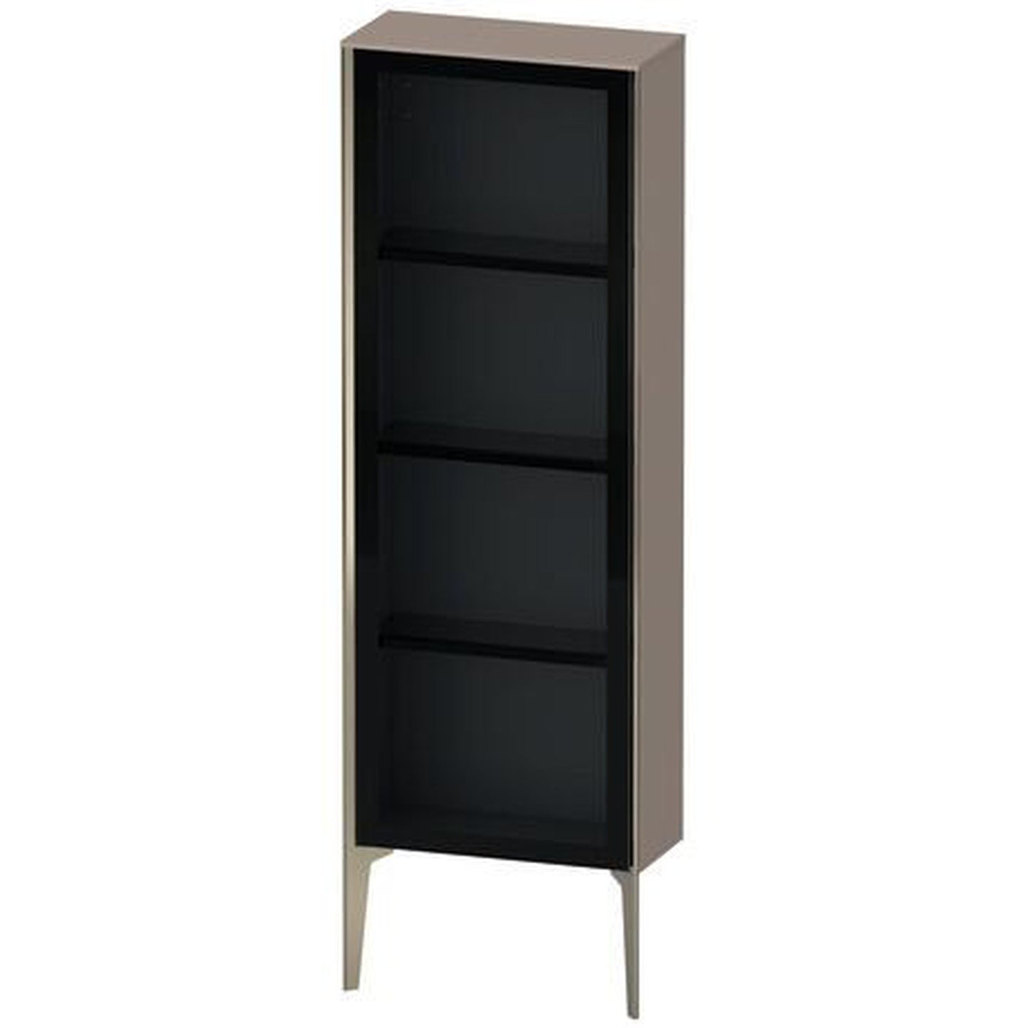 Duravit Xviu 20" x 52" Semi Tall Cabinet With Right Hinge, Champagne Matt and Basalt Matt Finish (XV1366RB143)