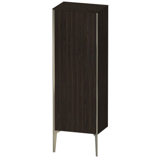 Duravit Xviu 20" x 52" Semi Tall Cabinet With Right Hinge, Champagne Matt and Brushed Walnut Real Wood Veneer Finish (XV1326RB169)