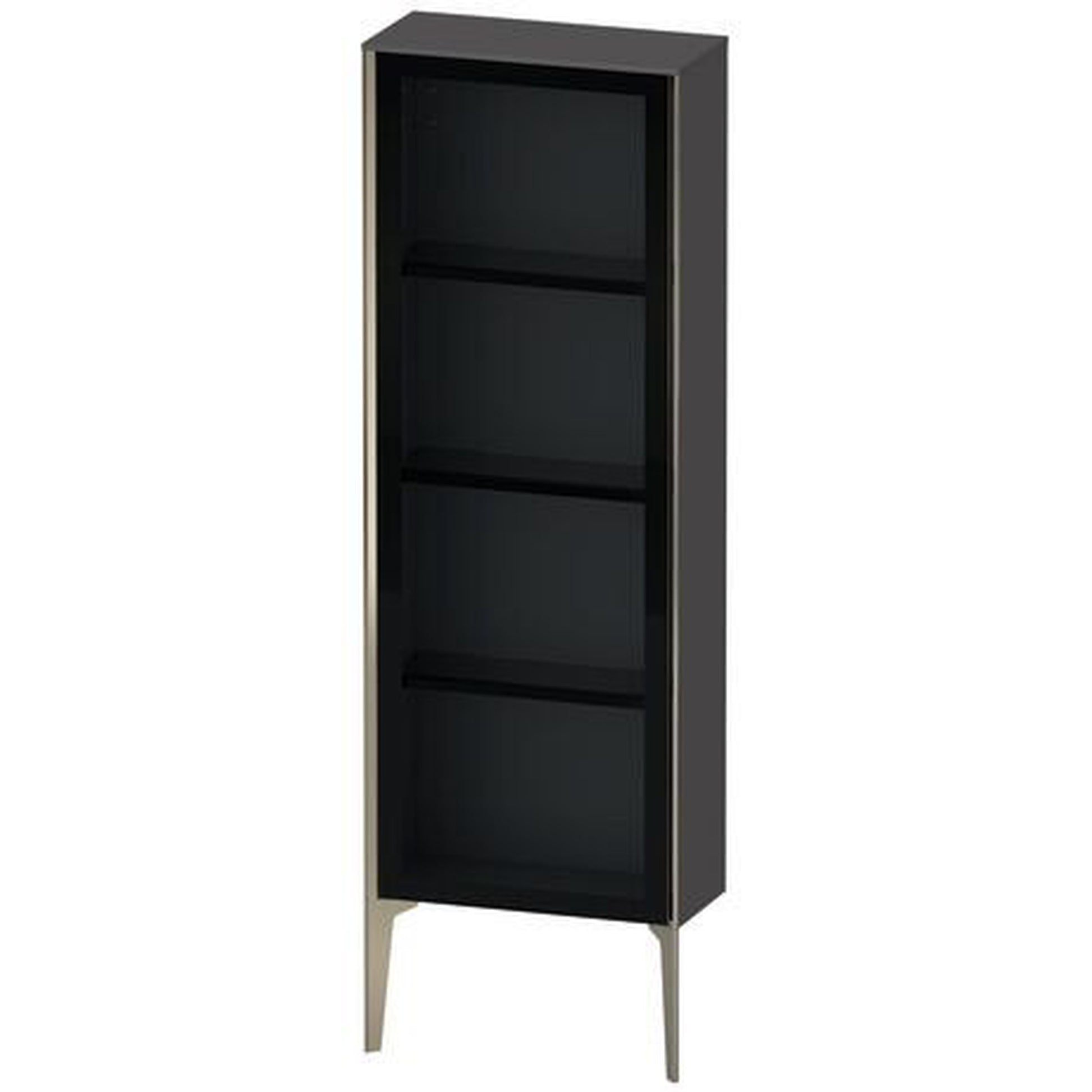 Duravit Xviu 20" x 52" Semi Tall Cabinet With Right Hinge, Champagne Matt and Graphite Matt Finish (XV1366RB149)