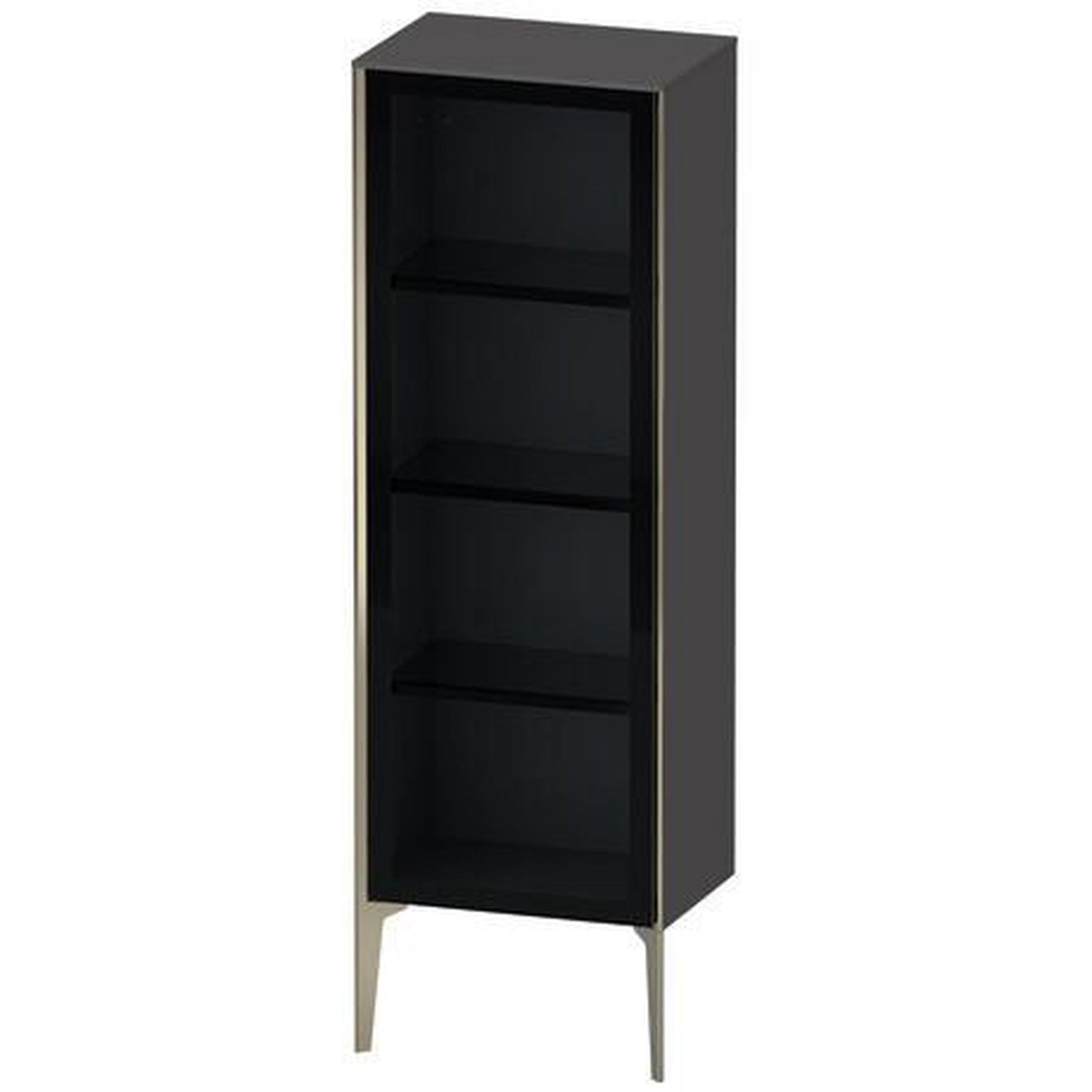 Duravit Xviu 20" x 52" Semi Tall Cabinet With Right Hinge, Champagne Matt and Graphite Matt Finish (XV1368RB149)