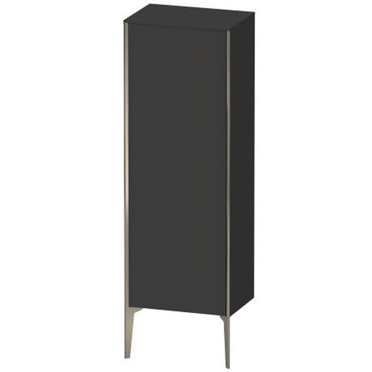 Duravit Xviu 20" x 52" Semi Tall Cabinet With Right Hinge, Champagne Matt and Graphite Super Matt Finish (XV1326RB180)