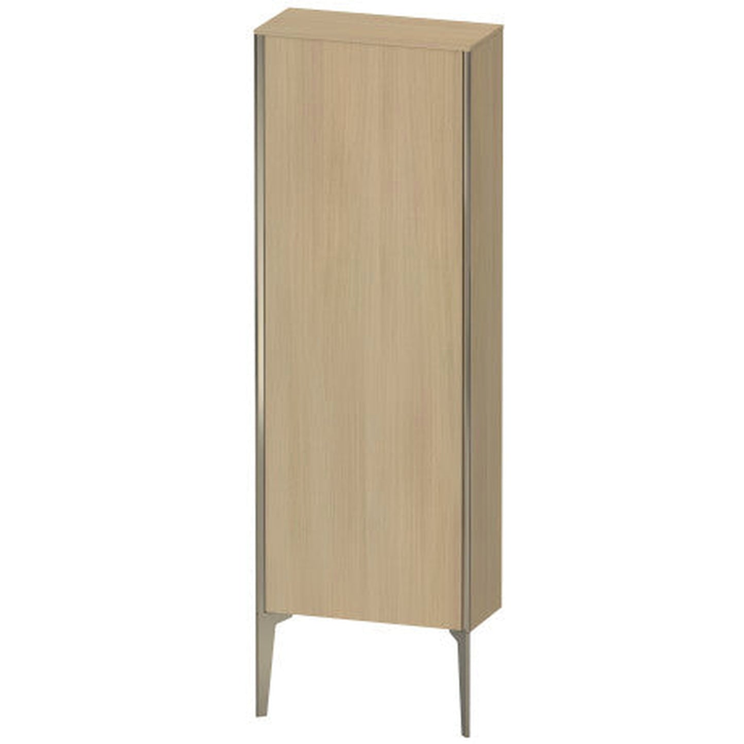 Duravit Xviu 20" x 52" Semi Tall Cabinet With Right Hinge, Champagne Matt and Mediterreanean Oak Real Wood Veneer Finish (XV1316RB171)