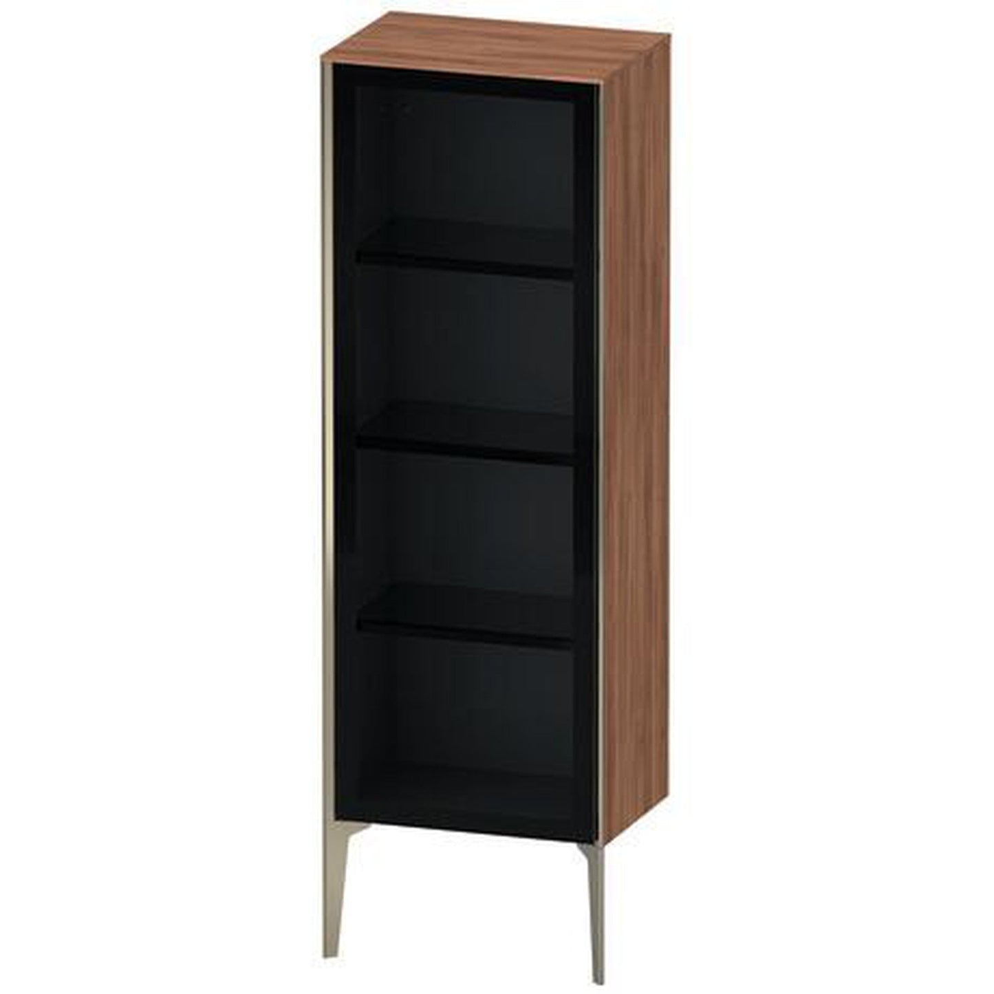 Duravit Xviu 20" x 52" Semi Tall Cabinet With Right Hinge, Champagne Matt and Natural Walnut Finish (XV1368RB179)