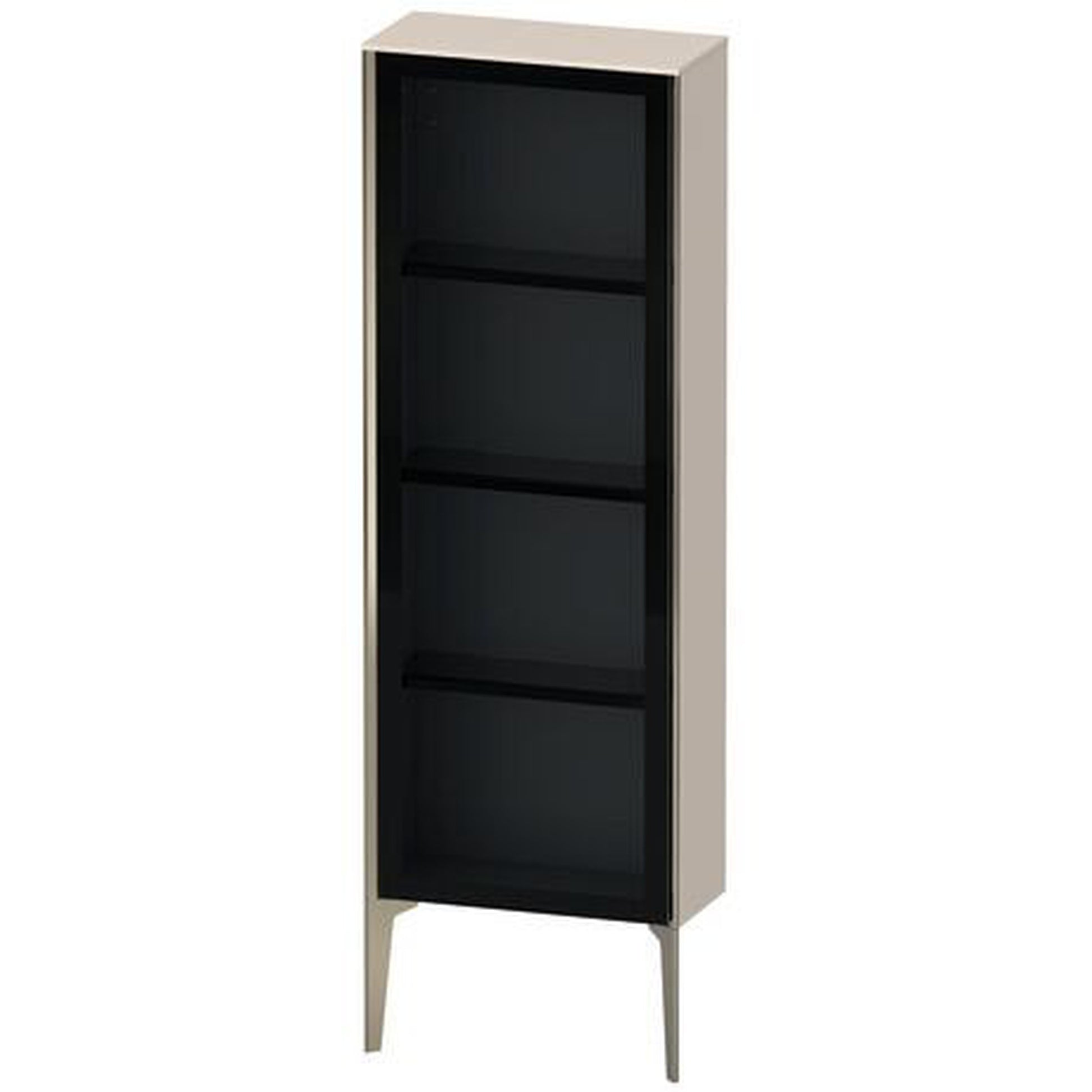 Duravit Xviu 20" x 52" Semi Tall Cabinet With Right Hinge, Champagne Matt and Taupe Matt Finish (XV1366RB191)