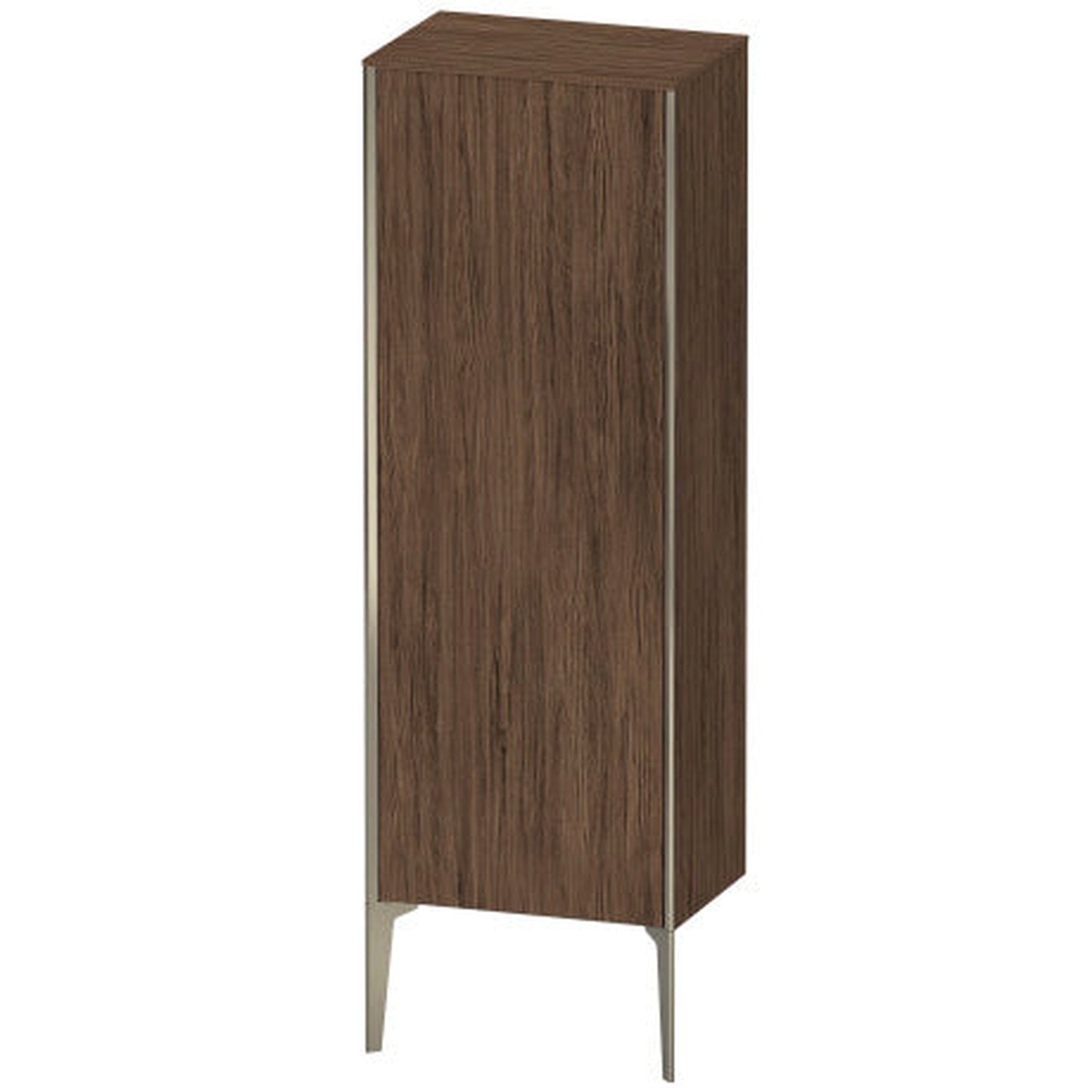 Duravit Xviu 20" x 52" Semi Tall Cabinet With Right Hinge, Champagne Matt and Walnut Dark Finish (XV1326RB121)