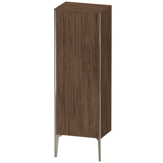 Duravit Xviu 20" x 52" Semi Tall Cabinet With Right Hinge, Champagne Matt and Walnut Dark Finish (XV1326RB121)