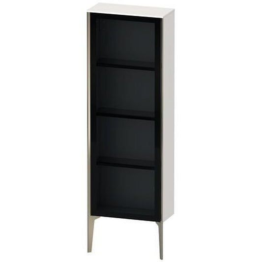 Duravit Xviu 20" x 52" Semi Tall Cabinet With Right Hinge, Champagne Matt and White High Gloss Finish (XV1366RB122)