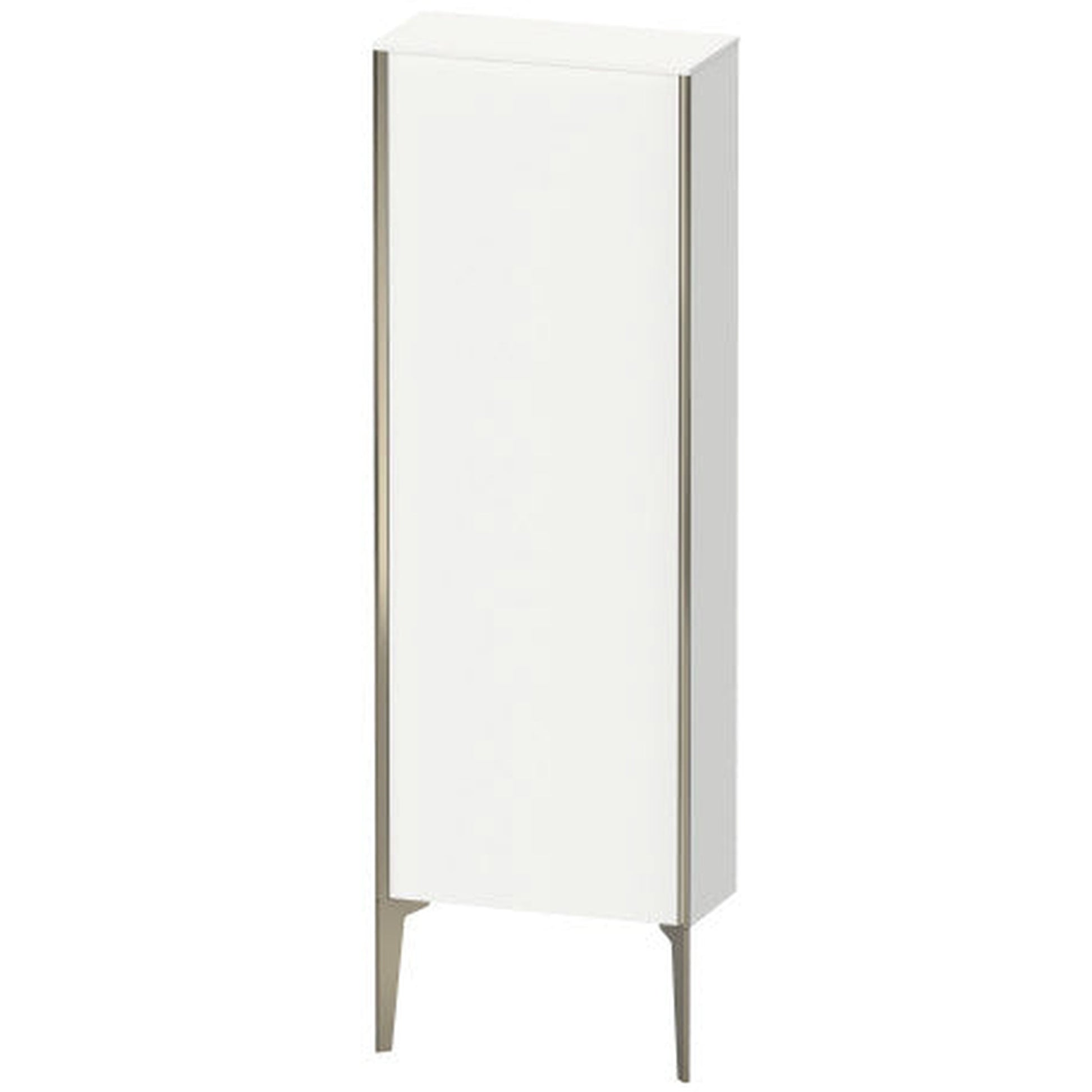 Duravit Xviu 20" x 52" Semi Tall Cabinet With Right Hinge, Champagne Matt and White Matt Finish (XV1316RB118)