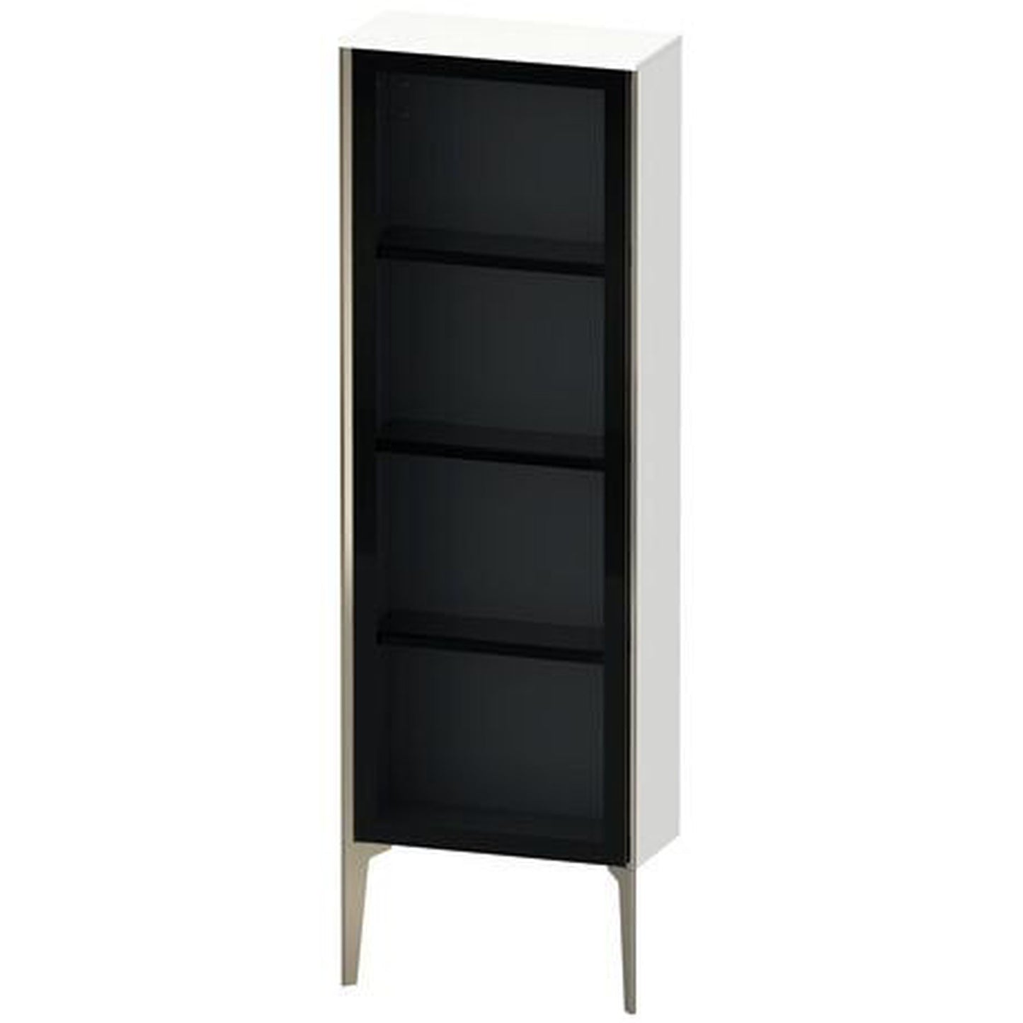Duravit Xviu 20" x 52" Semi Tall Cabinet With Right Hinge, Champagne Matt and White Matt Finish (XV1366RB118)