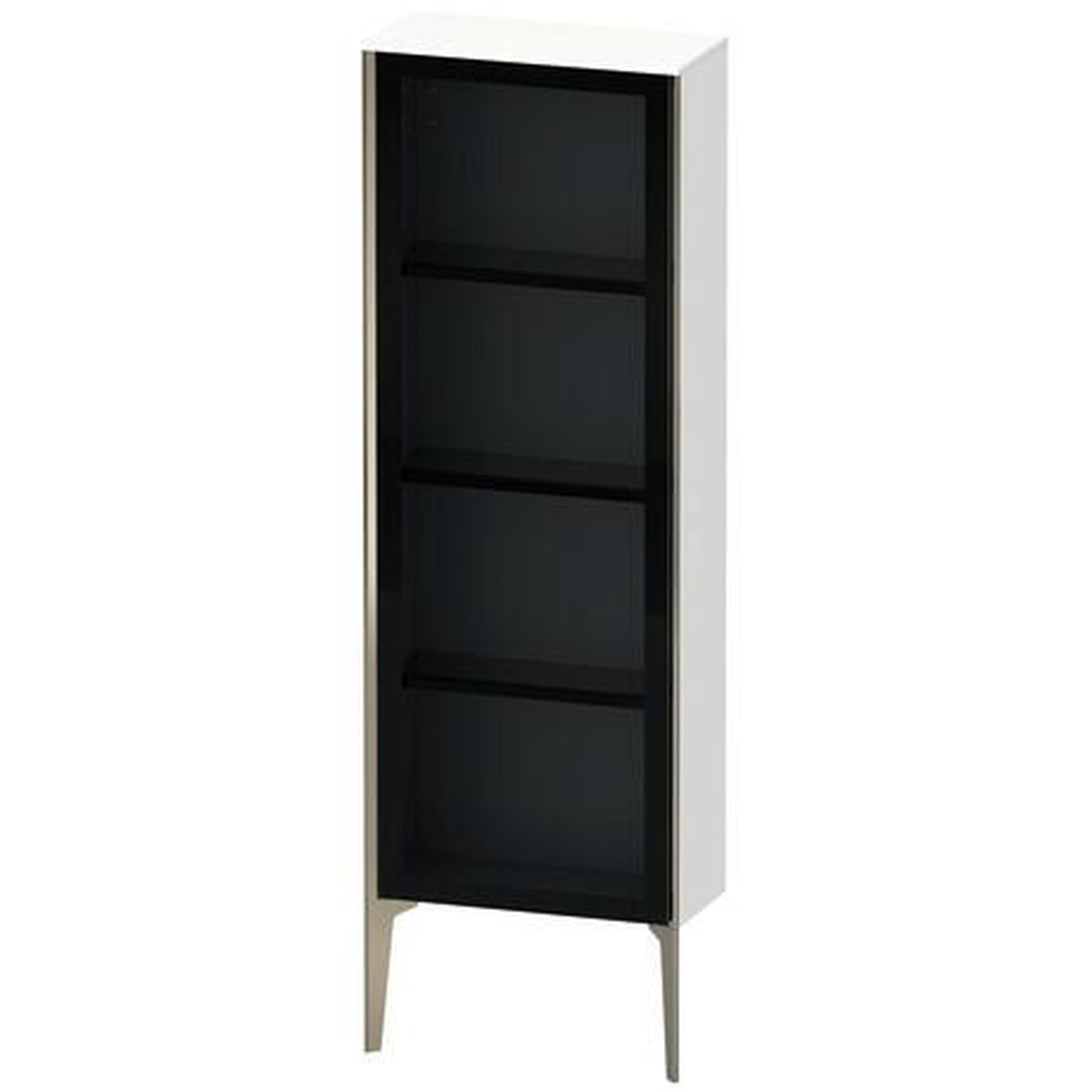 Duravit Xviu 20" x 52" Semi Tall Cabinet With Right Hinge, Champagne Matt and White Matt Finish (XV1366RB118)