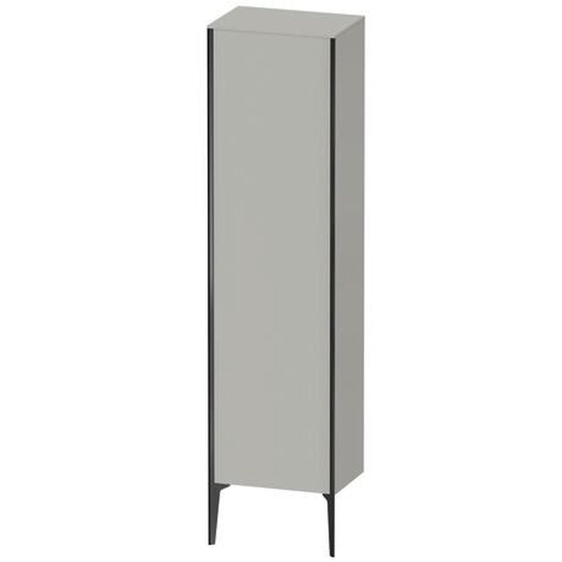 Duravit Xviu 20" x 70" Tall Cabinet With Left Hinge, Black Matt and Concrete Grey Matt Finish (XV1336LB207)