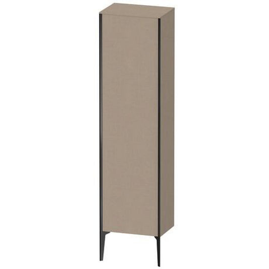 Duravit Xviu 20" x 70" Tall Cabinet With Left Hinge, Black Matt and Linen Finish (XV1336LB275)