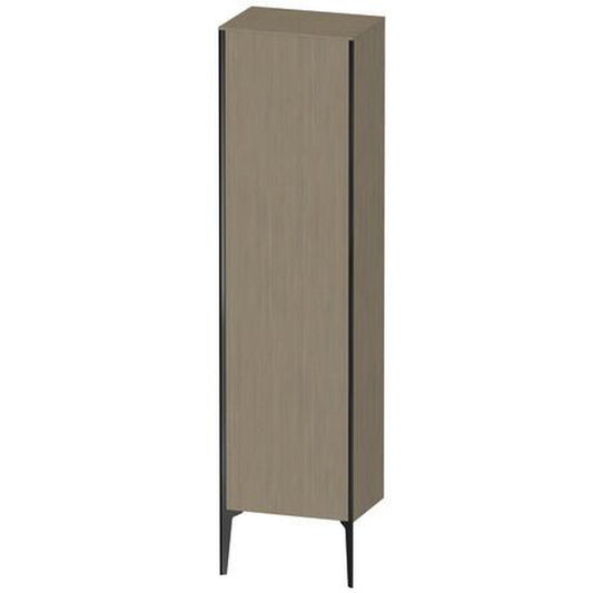 Duravit Xviu 20" x 70" Tall Cabinet With Left Hinge, Black Matt and Oak Terra Finish (XV1336LB235)