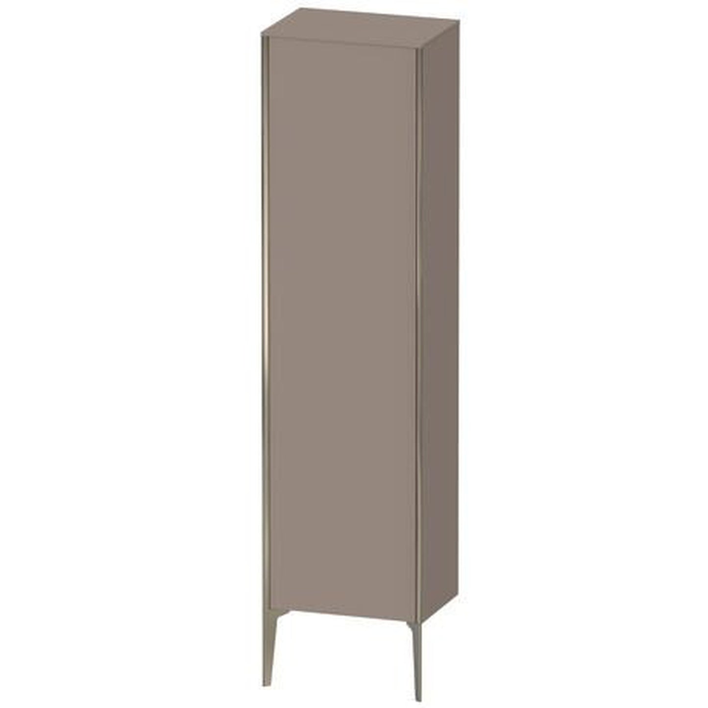 Duravit Xviu 20" x 70" Tall Cabinet With Left Hinge, Champagne Matt and Basalt Matt Finish (XV1336LB143)