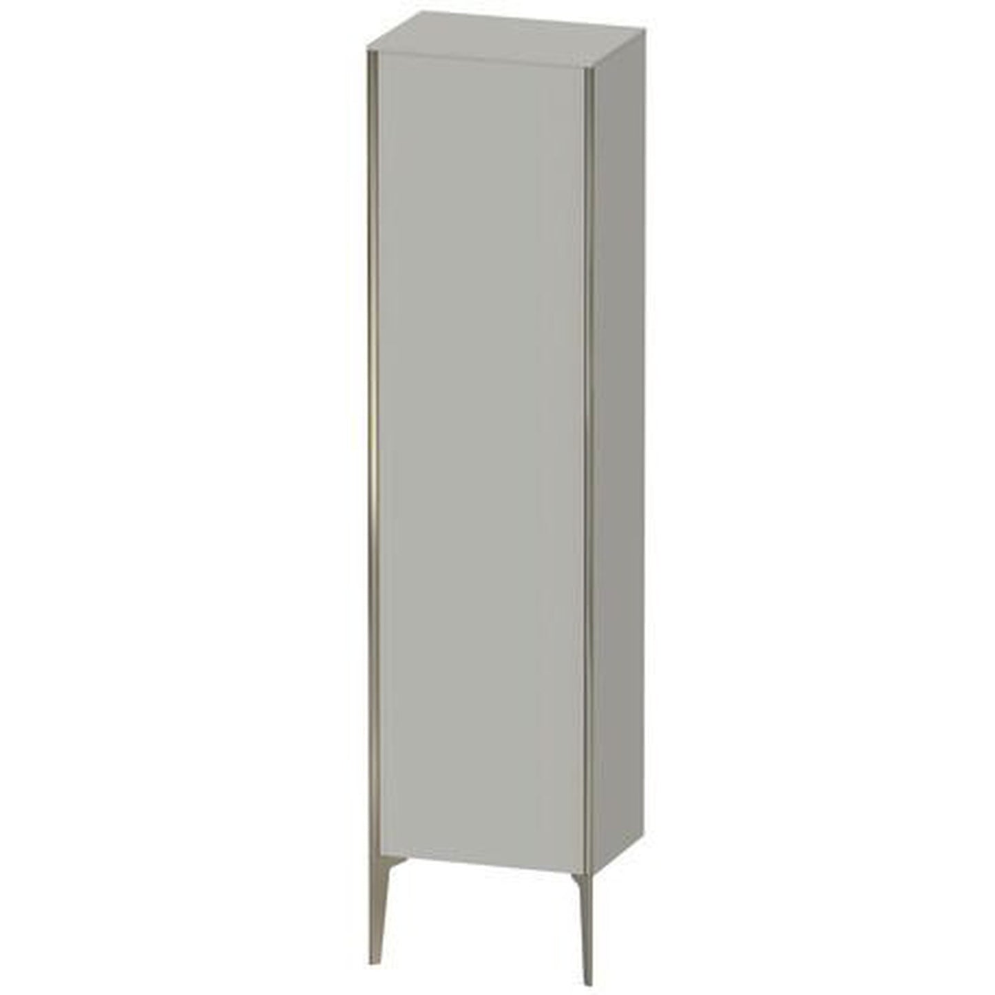 Duravit Xviu 20" x 70" Tall Cabinet With Left Hinge, Champagne Matt and Concrete Grey Matt Finish (XV1336LB107)