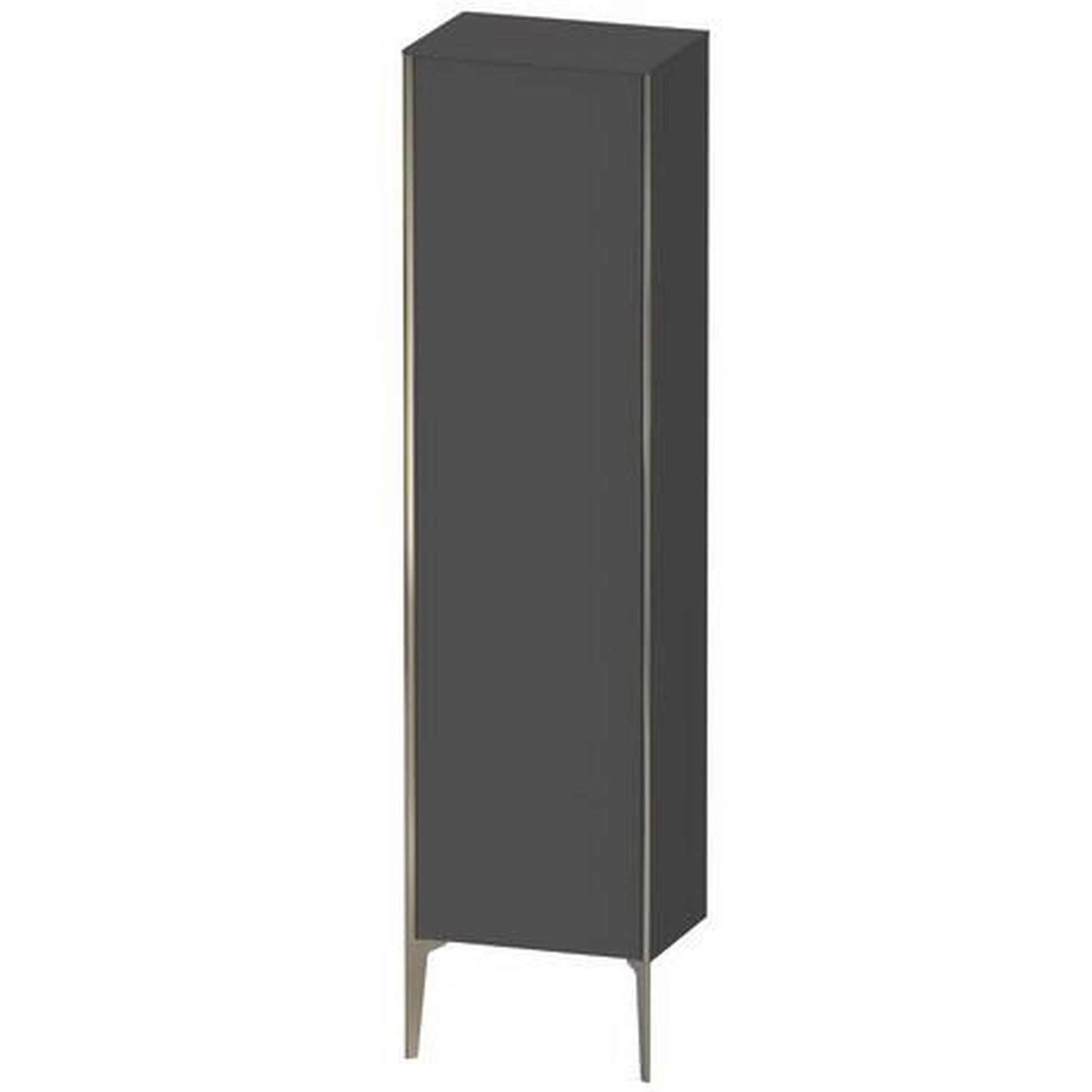 Duravit Xviu 20" x 70" Tall Cabinet With Left Hinge, Champagne Matt and Graphite Matt Finish (XV1336LB149)