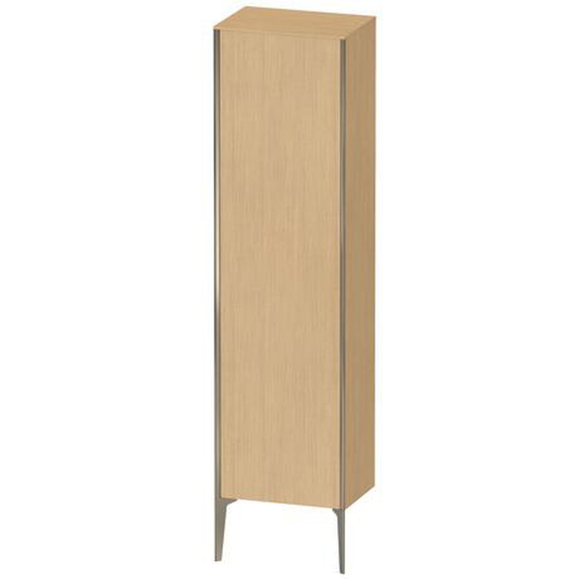 Duravit Xviu 20" x 70" Tall Cabinet With Left Hinge, Champagne Matt and Natural Oak Finish (XV1336LB130)