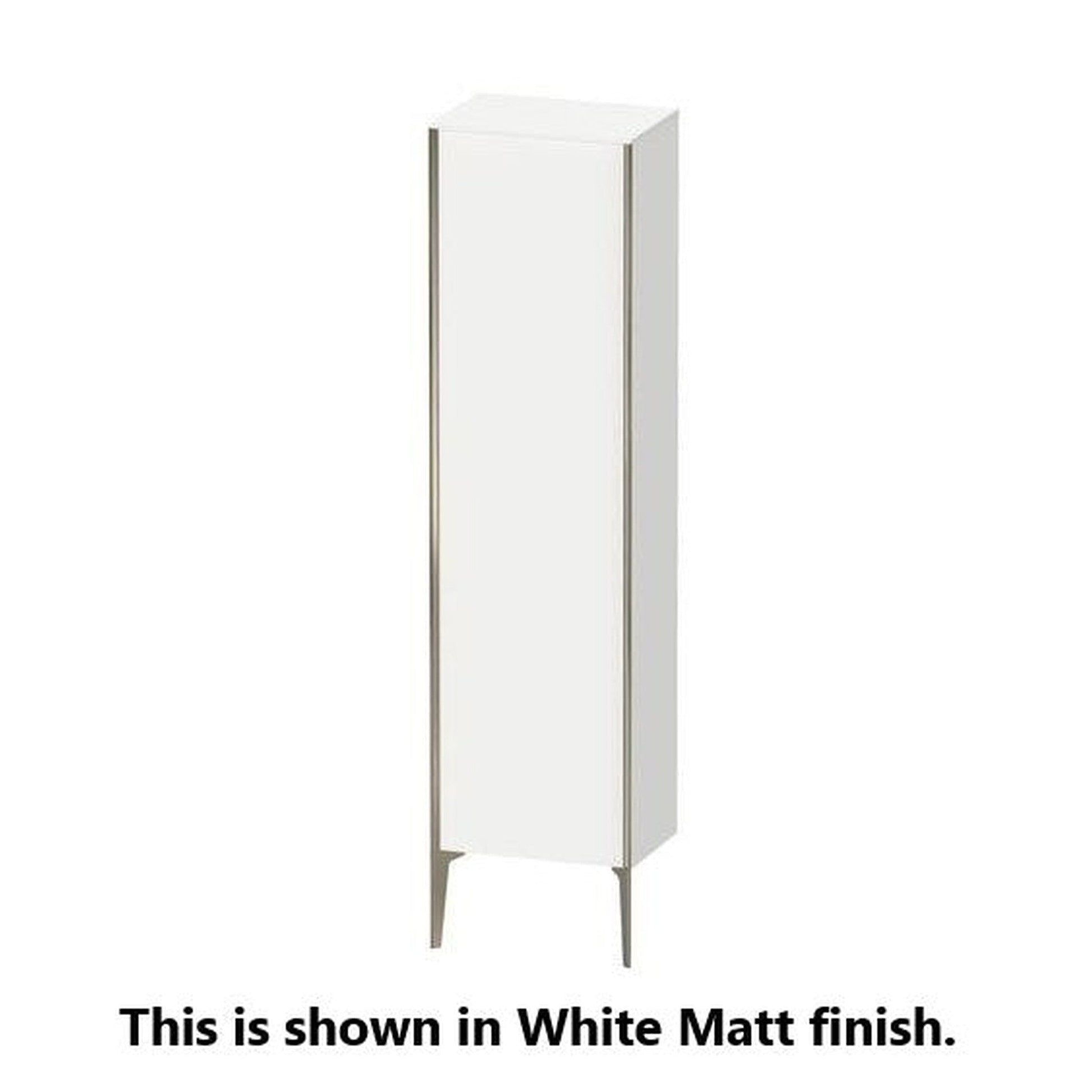 Duravit Xviu 20" x 70" Tall Cabinet With Left Hinge, Champagne Matt and White High Gloss Finish (XV1336LB122)