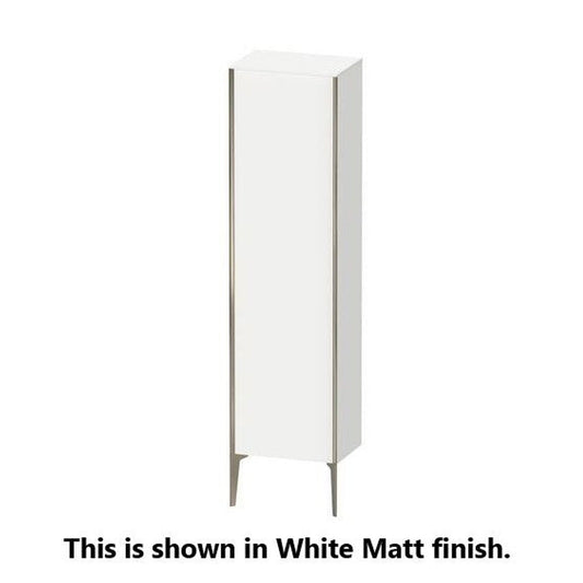 Duravit Xviu 20" x 70" Tall Cabinet With Left Hinge, Champagne Matt and White High Gloss Finish (XV1336LB122)